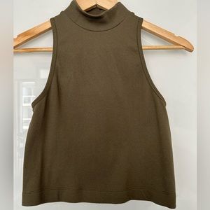 Olive green Dynamite seamless crop tank top